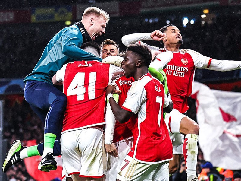 Arteta shares emotions after Arsenal reach Champions League quarter-final